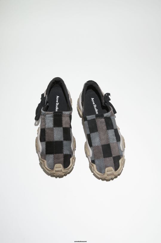 Acne Studios jalkineet moni harmaa 0VF2B606 paksut tilkkutäkit lenkkarit