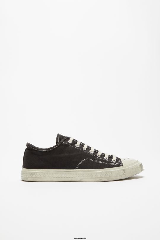 Acne Studios jalkineet musta / luonnonvalkoinen 0VF2B1216 matalat lenkkarit