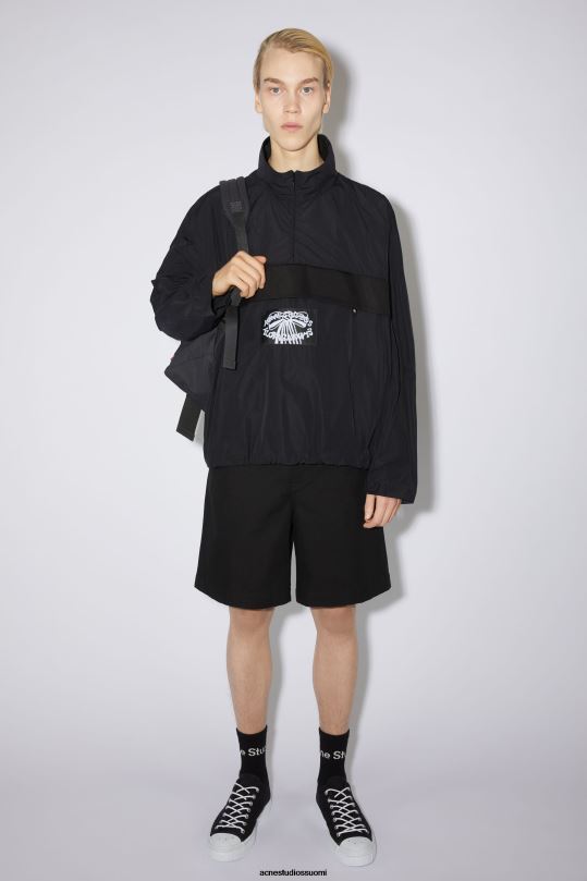 Acne Studios jalkineet musta / luonnonvalkoinen 0VF2B1219 matalat lenkkarit