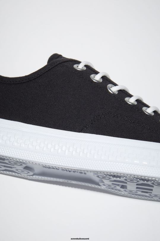 Acne Studios jalkineet musta / luonnonvalkoinen 0VF2B1219 matalat lenkkarit