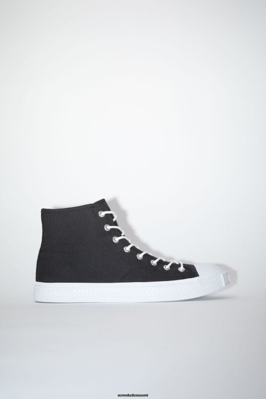 Acne Studios jalkineet musta / luonnonvalkoinen 0VF2B1220 korkeat lenkkarit