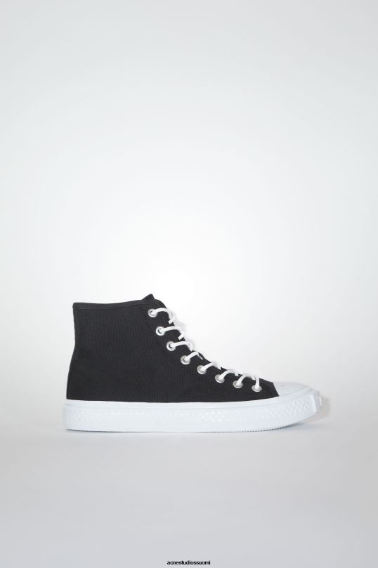 Acne Studios jalkineet musta / luonnonvalkoinen 0VF2B485 korkeat lenkkarit