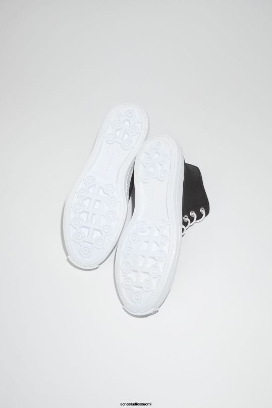 Acne Studios jalkineet musta / luonnonvalkoinen 0VF2B485 korkeat lenkkarit