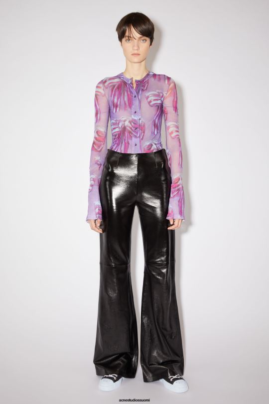 Acne Studios jalkineet musta / luonnonvalkoinen 0VF2B505 matalat lenkkarit