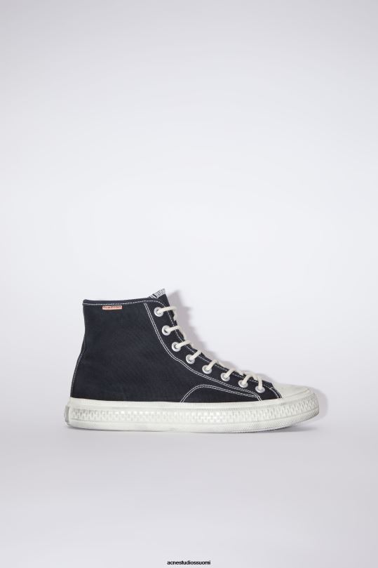 Acne Studios jalkineet musta / luonnonvalkoinen 0VF2B514 korkeat lenkkarit
