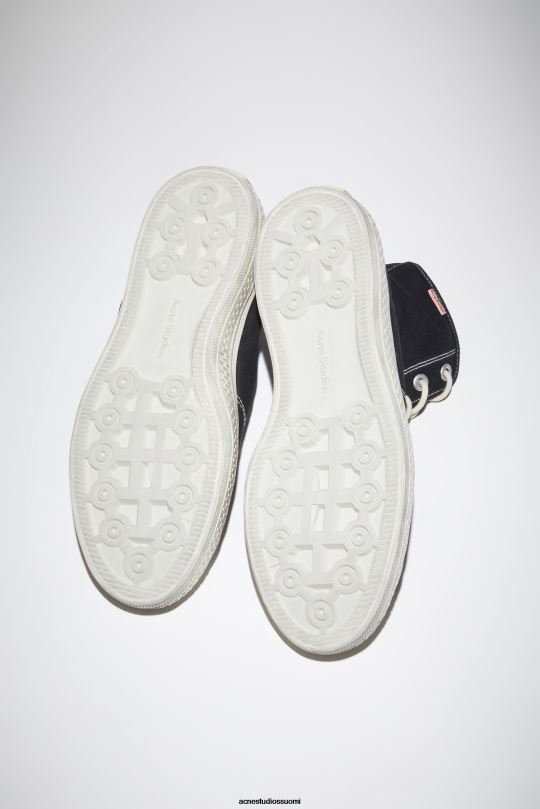 Acne Studios jalkineet musta / luonnonvalkoinen 0VF2B514 korkeat lenkkarit