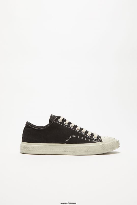 Acne Studios jalkineet musta / luonnonvalkoinen 0VF2B528 matalat lenkkarit