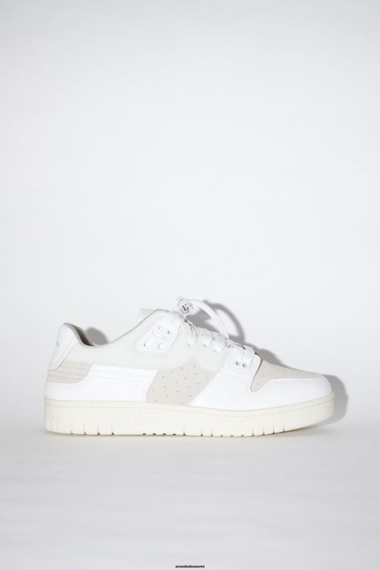 Acne Studios jalkineet valkoinen / luonnonvalkoinen 0VF2B1225 matalat nahkaiset lenkkarit
