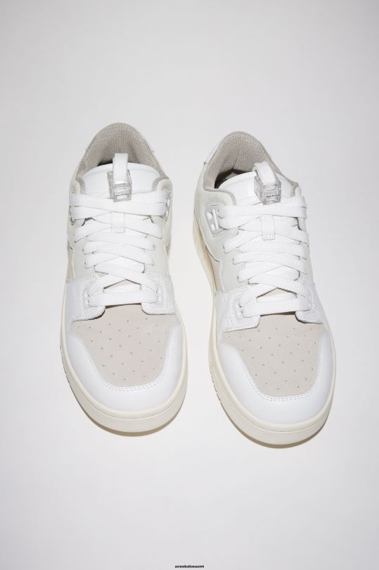 Acne Studios jalkineet valkoinen / luonnonvalkoinen 0VF2B1225 matalat nahkaiset lenkkarit