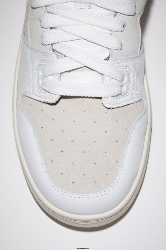 Acne Studios jalkineet valkoinen / luonnonvalkoinen 0VF2B1225 matalat nahkaiset lenkkarit
