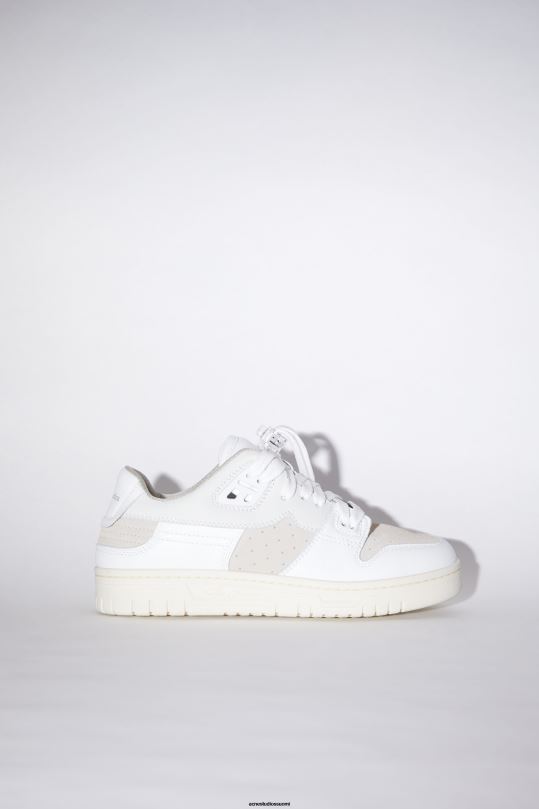 Acne Studios jalkineet valkoinen / luonnonvalkoinen 0VF2B834 matalat nahkaiset lenkkarit