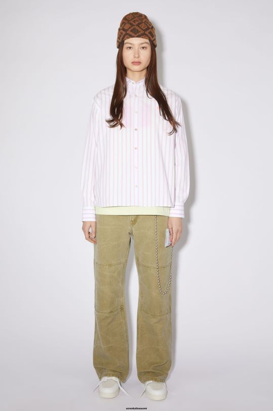 Acne Studios jalkineet valkoinen / luonnonvalkoinen 0VF2B834 matalat nahkaiset lenkkarit