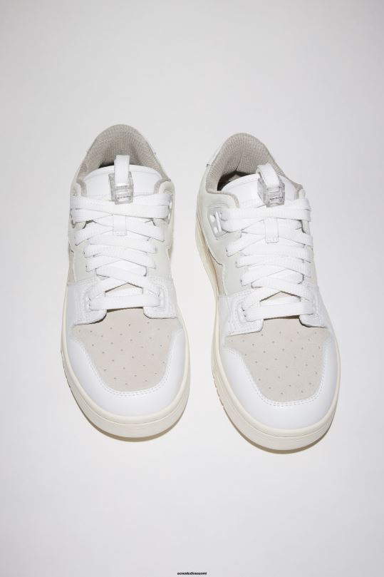 Acne Studios jalkineet valkoinen / luonnonvalkoinen 0VF2B834 matalat nahkaiset lenkkarit