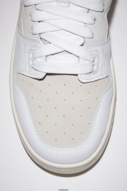 Acne Studios jalkineet valkoinen / luonnonvalkoinen 0VF2B834 matalat nahkaiset lenkkarit