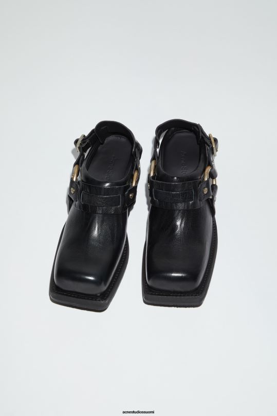 Acne Studios jalkineet antrasiitin harmaa 0VF2B551 nahkasolki muuli
