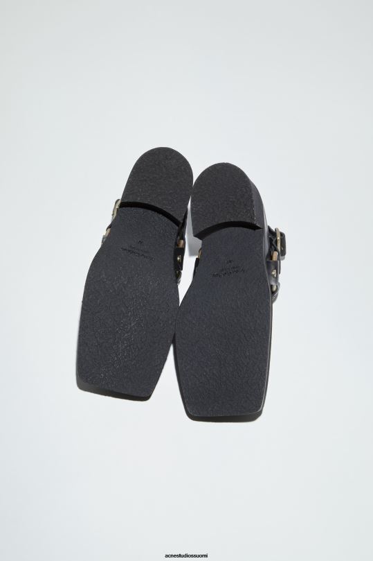 Acne Studios jalkineet antrasiitin harmaa 0VF2B551 nahkasolki muuli