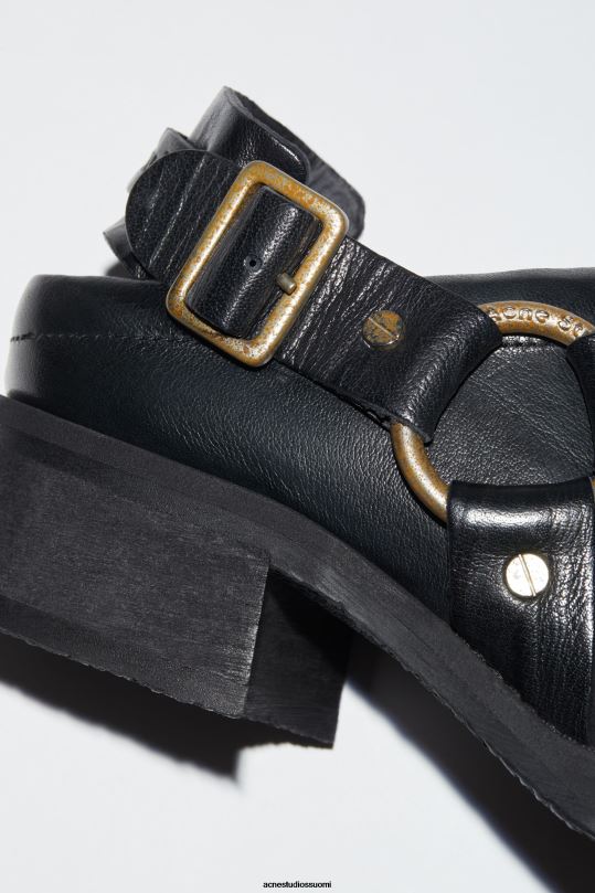 Acne Studios jalkineet antrasiitin harmaa 0VF2B551 nahkasolki muuli