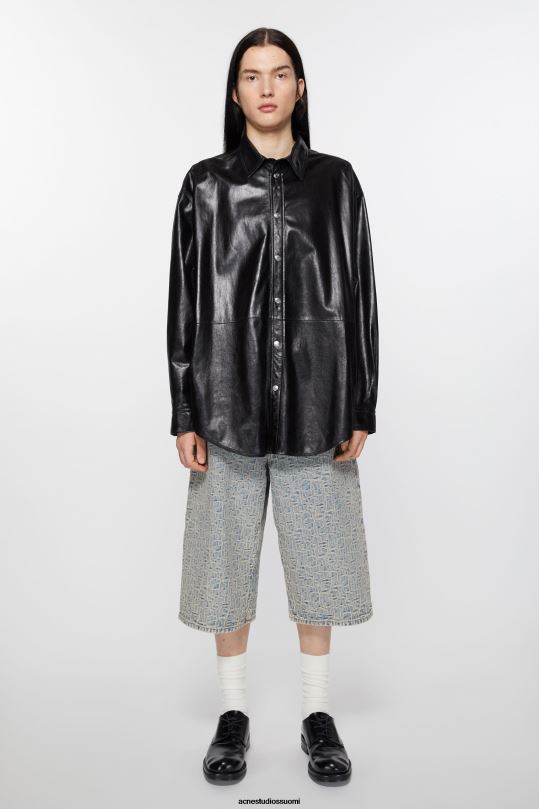 Acne Studios jalkineet musta 0VF2B1221 nahkaiset derbykengät