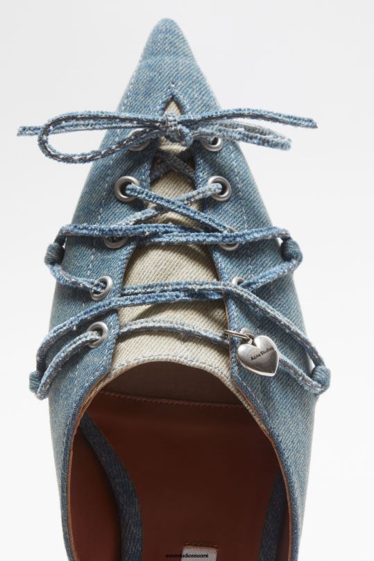 Acne Studios jalkineet pölyinen sininen 0VF2B709 nauhalliset muulit