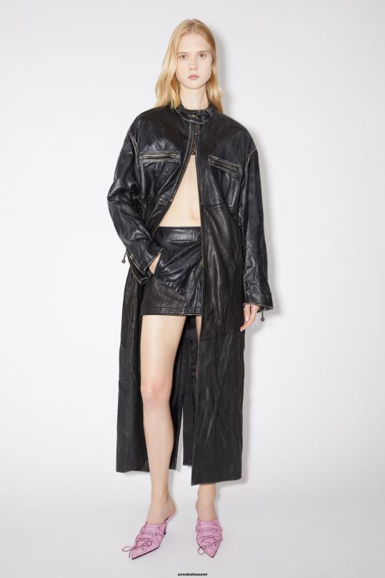 Acne Studios jalkineet vaaleanpunainen 0VF2B853 nauhoitettu kantapää muulit kiitotien show