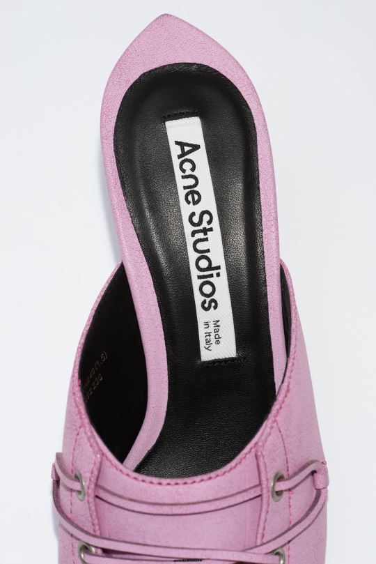 Acne Studios jalkineet vaaleanpunainen 0VF2B853 nauhoitettu kantapää muulit kiitotien show