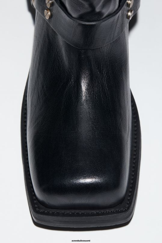 Acne Studios jalkineet antrasiitin harmaa 0VF2B552 nahkasolkilliset saappaat