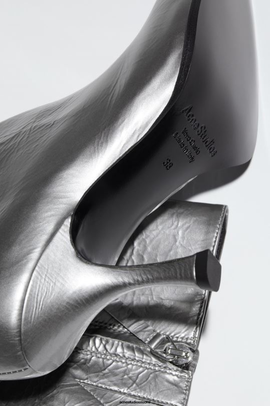 Acne Studios jalkineet hopea 0VF2B684 nahkaiset korkokengät