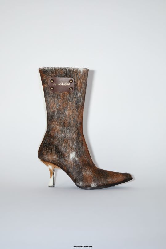 Acne Studios jalkineet moni ruskea 0VF2B636 karvainen nahkainen nilkkurit