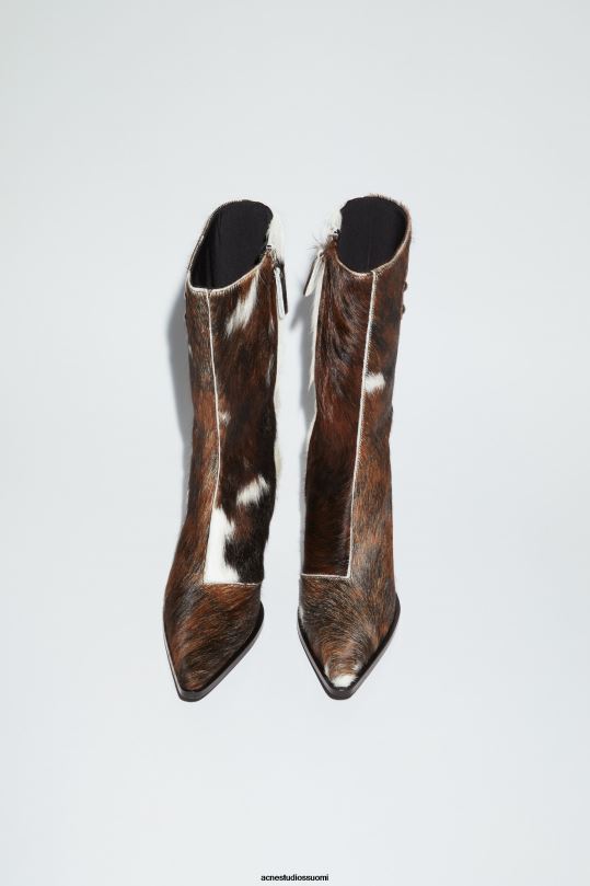Acne Studios jalkineet moni ruskea 0VF2B636 karvainen nahkainen nilkkurit