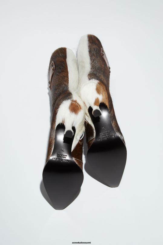 Acne Studios jalkineet moni ruskea 0VF2B636 karvainen nahkainen nilkkurit