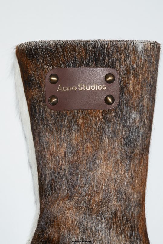Acne Studios jalkineet moni ruskea 0VF2B636 karvainen nahkainen nilkkurit