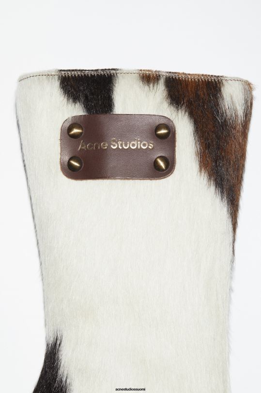 Acne Studios jalkineet moni ruskea 0VF2B636 karvainen nahkainen nilkkurit