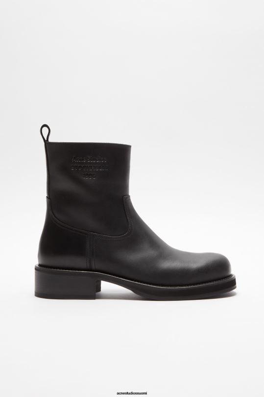 Acne Studios jalkineet musta 0VF2B1215 vahatut nahkasaappaat