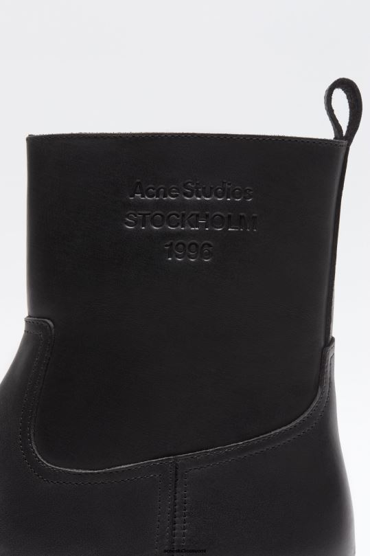 Acne Studios jalkineet musta 0VF2B1215 vahatut nahkasaappaat