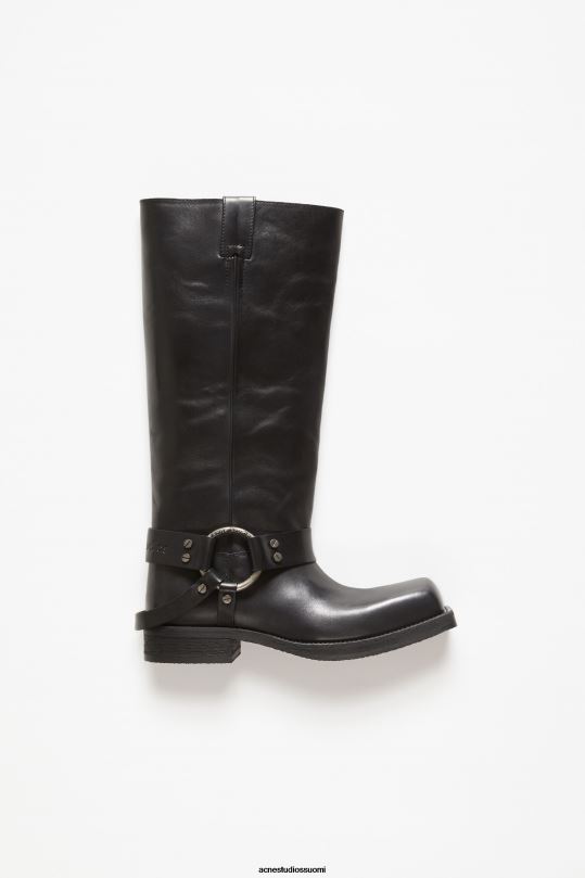 Acne Studios jalkineet musta 0VF2B455 nahkasolkilliset saappaat