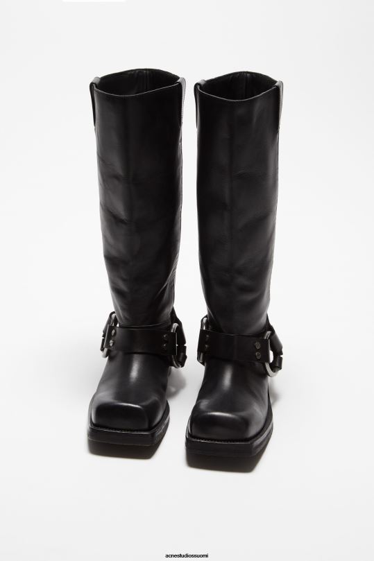 Acne Studios jalkineet musta 0VF2B455 nahkasolkilliset saappaat
