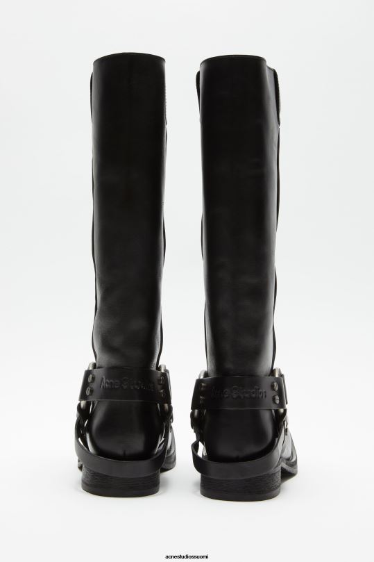 Acne Studios jalkineet musta 0VF2B455 nahkasolkilliset saappaat