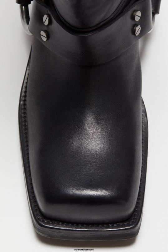 Acne Studios jalkineet musta 0VF2B455 nahkasolkilliset saappaat