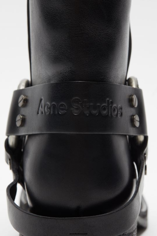 Acne Studios jalkineet musta 0VF2B455 nahkasolkilliset saappaat