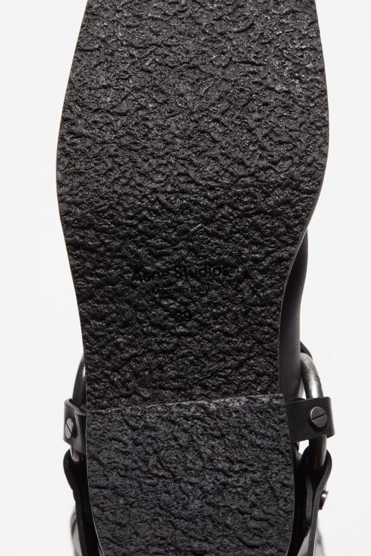 Acne Studios jalkineet musta 0VF2B455 nahkasolkilliset saappaat