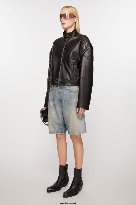 Acne Studios jalkineet musta 0VF2B527 nahkaiset nilkkurit