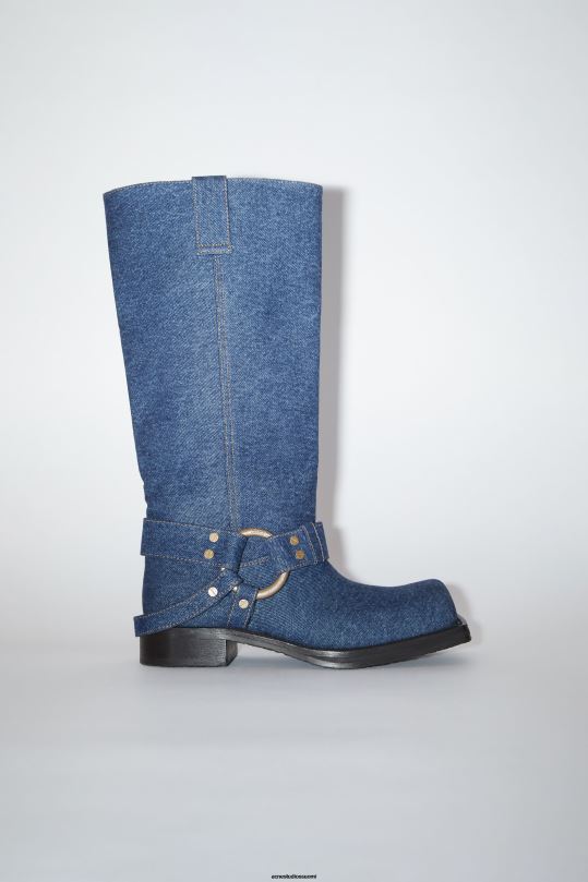 Acne Studios jalkineet sininen 0VF2B534 denim solki saappaat
