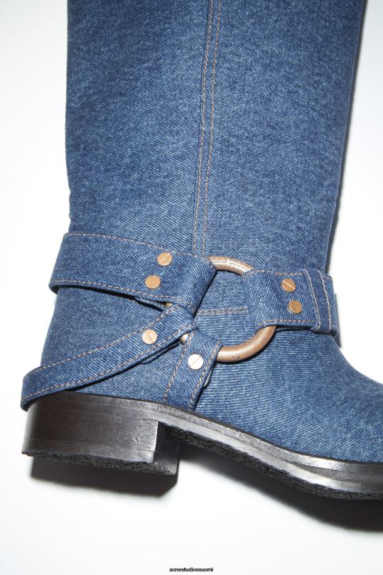 Acne Studios jalkineet sininen 0VF2B534 denim solki saappaat