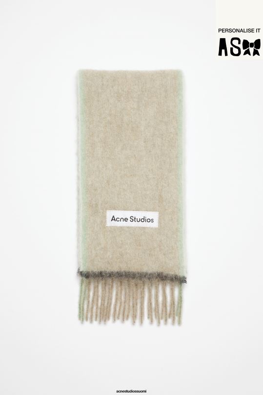Acne Studios Lisätarvikkeet beige/harmaa 0VF2B788 villamohair-huivi - kapea