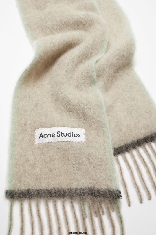 Acne Studios Lisätarvikkeet beige/harmaa 0VF2B788 villamohair-huivi - kapea