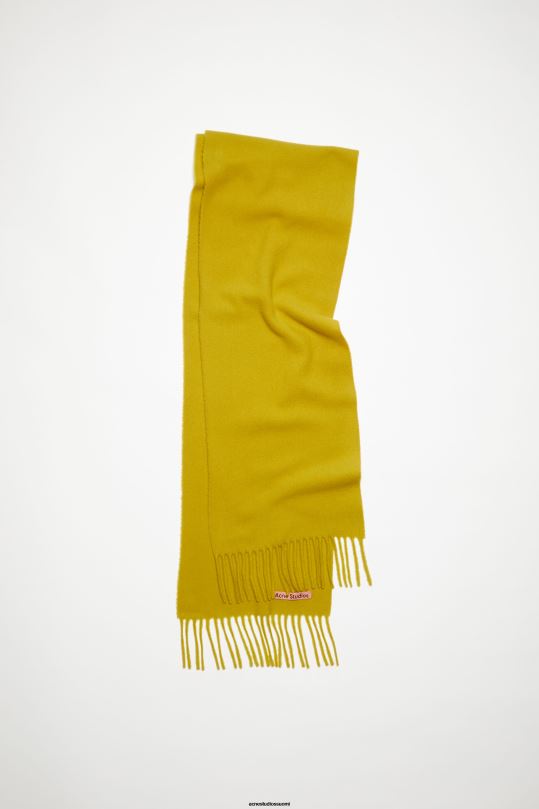 Acne Studios Lisätarvikkeet hapan keltainen 0VF2B743 hapsuvillahuivi - laiha