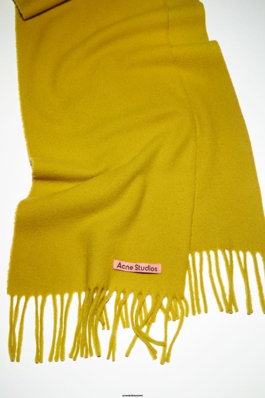 Acne Studios Lisätarvikkeet hapan keltainen 0VF2B743 hapsuvillahuivi - laiha