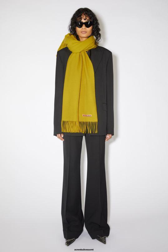 Acne Studios Lisätarvikkeet hapan keltainen 0VF2B744 hapsuvillahuivi - ylisuuri