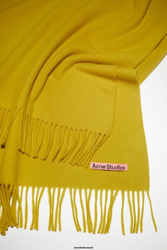 Acne Studios Lisätarvikkeet hapan keltainen 0VF2B744 hapsuvillahuivi - ylisuuri