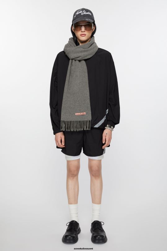 Acne Studios Lisätarvikkeet harmaa melansi 0VF2B610 hapsuvillahuivi - kapea